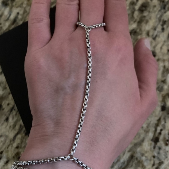 STERLING SILVER HAND BRACELET - Picture 4 of 5